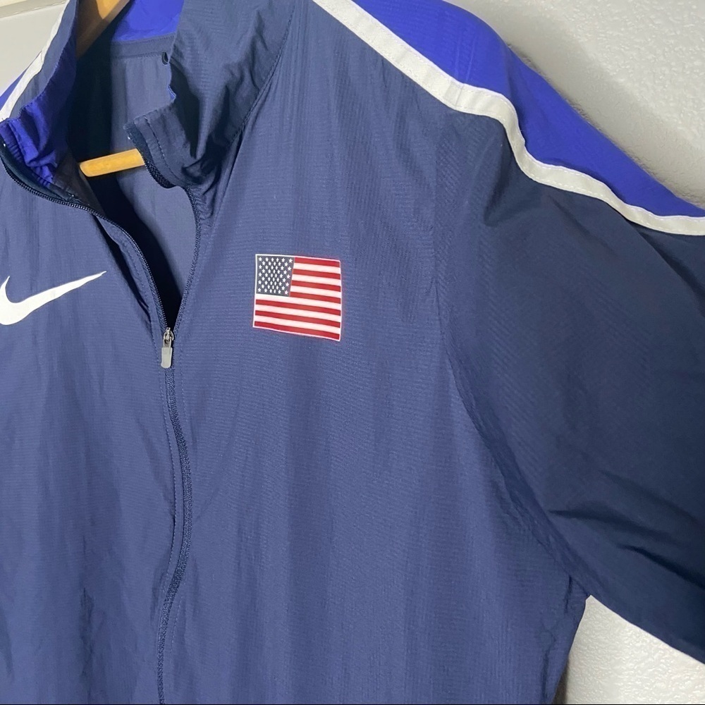 Nike Olympics USA track windbreaker jacket blue L - Picture 4 of 9